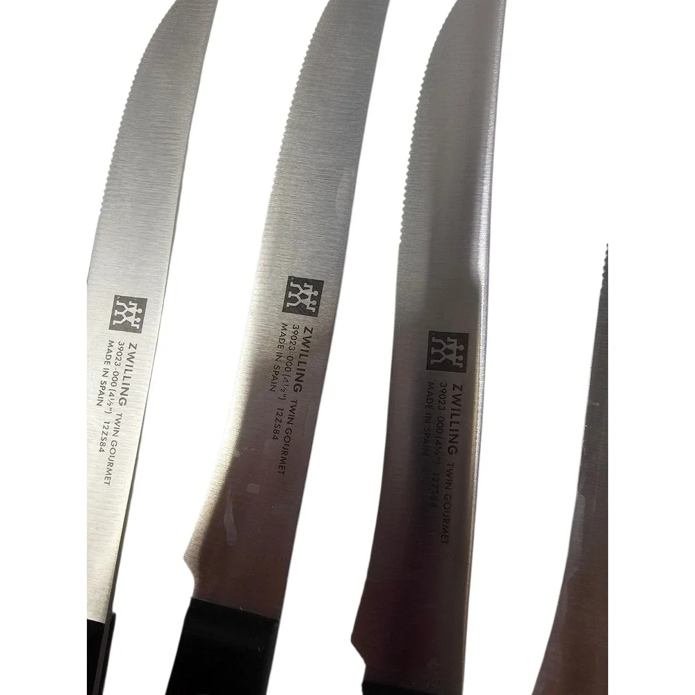 Zwilling Twin Gourmet 8 Piece Steak Knife Set with Wood Block & Utility Knife